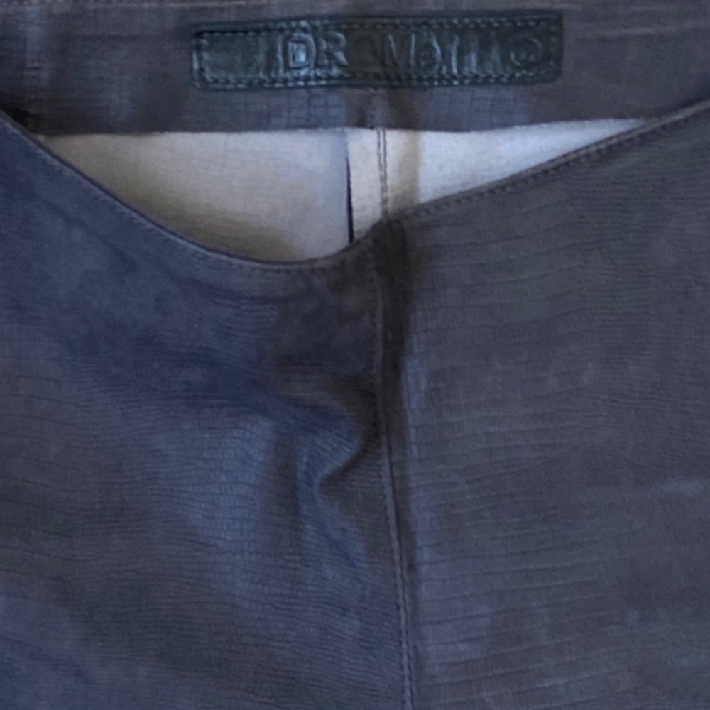 DROME Blue Grey Leather Pants | Size L - Picture 6 of 9